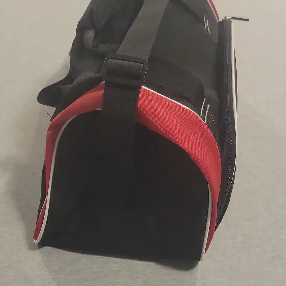 Ohio State Buckeyes Duffel Gym Bag w/ Shoulder Strap - Black Red White